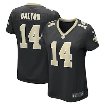 womens nike andy dalton black new orleans saints game playe